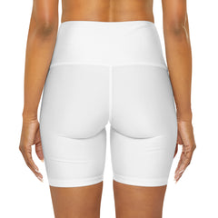 Aura Flex High Waisted Yoga Shorts (AOP)